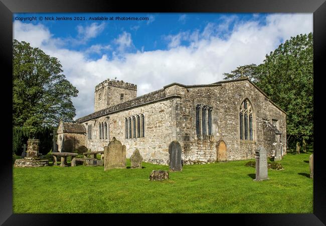 St Michael and all Angels Church Hubberholme Dales Framed Print by Nick Jenkins