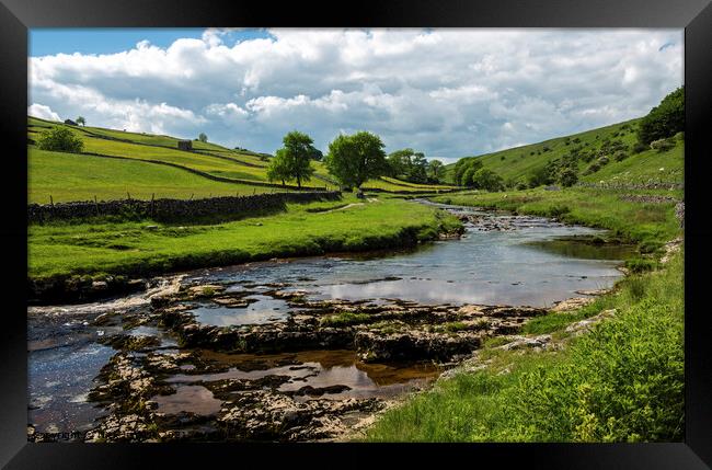 Upper Wharfedale and the River Wharfe Yorkshire  Framed Print by Nick Jenkins