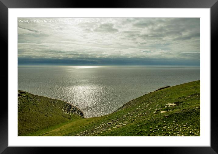 Out to Sea from Southerndown Glamorgan Coastline  Framed Mounted Print by Nick Jenkins