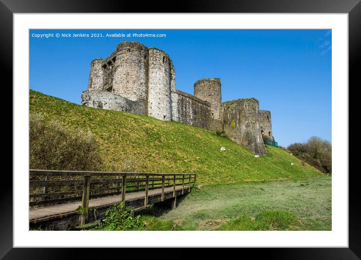 Kidwelly Castle Carmarthenshire Wales Framed Mounted Print by Nick Jenkins
