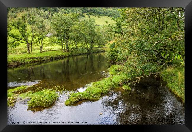 The River Wharfe near Starbotton Upper Wharfedale  Framed Print by Nick Jenkins