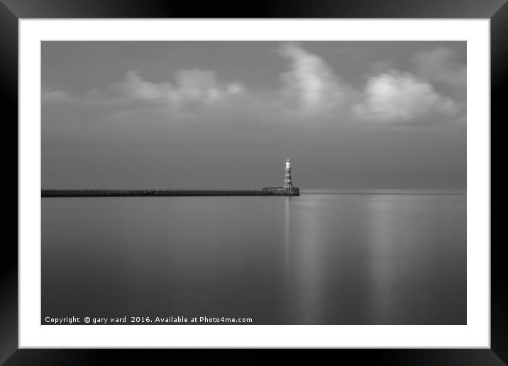 Roker Pier and Lighthouse, Sunderland Framed Mounted Print by gary ward