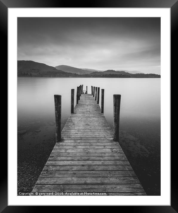 Ashness Jetty, derwent water Framed Mounted Print by gary ward