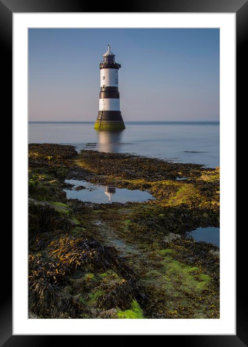 Penmon Lighthouse Reflection Framed Mounted Print by Eric Pearce AWPF