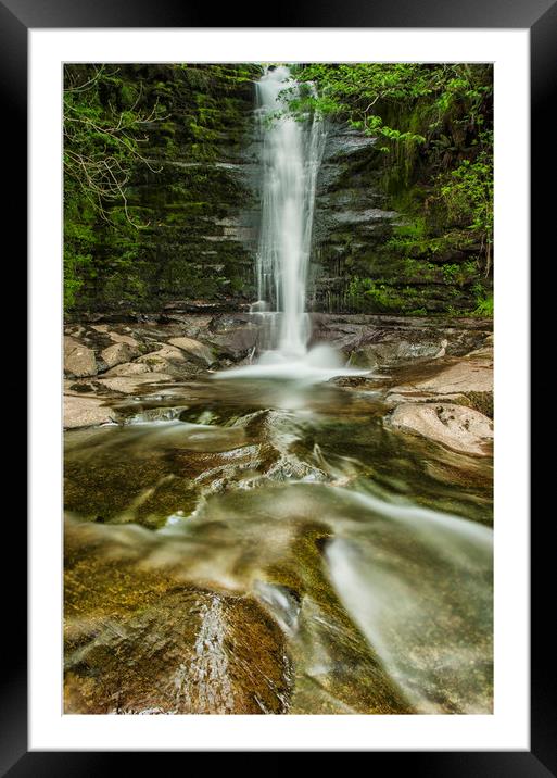 Talybont Falls Framed Mounted Print by Eric Pearce AWPF