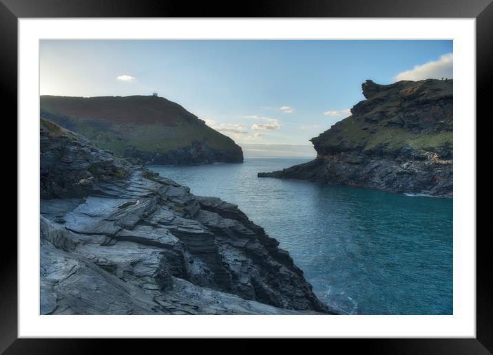 Boscastle Harbour Framed Mounted Print by Eric Pearce AWPF