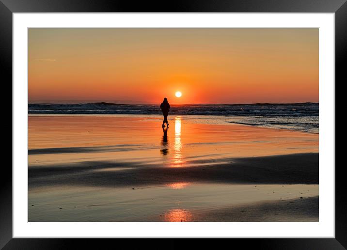 Watching the setting sun Framed Mounted Print by Eric Pearce AWPF