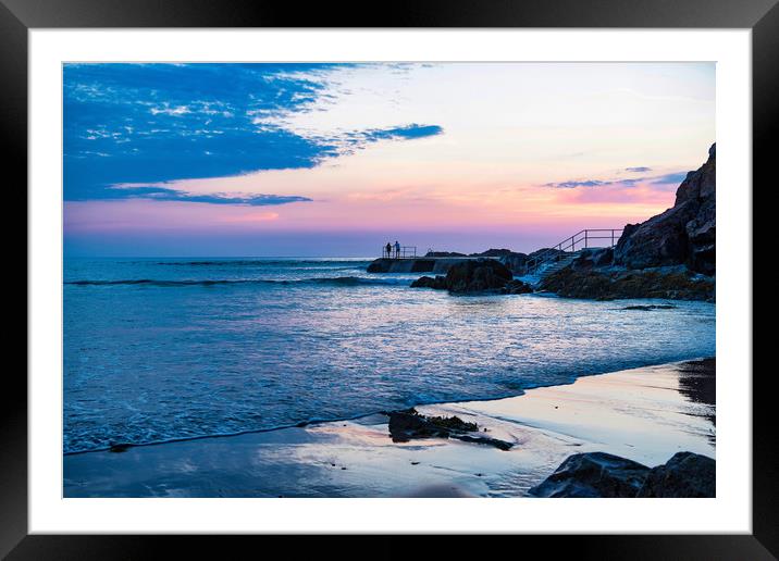 Watching the Bude Sunset Framed Mounted Print by Eric Pearce AWPF