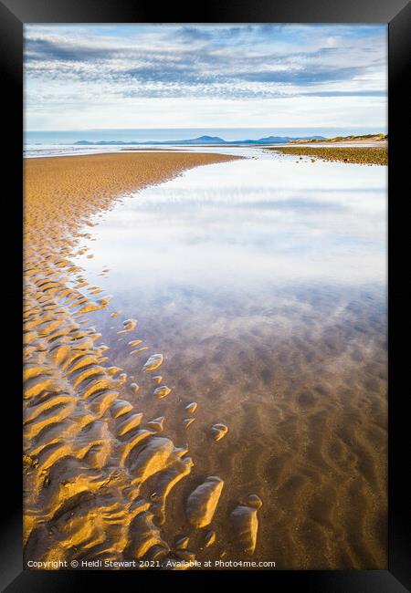 Benar Beach at Talybont, Barmouth Framed Print by Heidi Stewart
