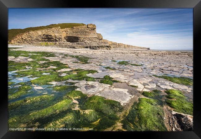 Monknash Beach, Glamorgan Heritage Coast Framed Print by Heidi Stewart