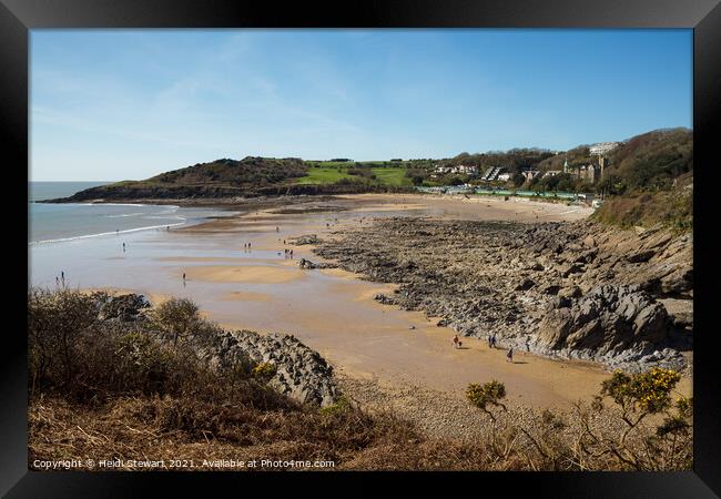 Langland Bay, Gower Framed Print by Heidi Stewart