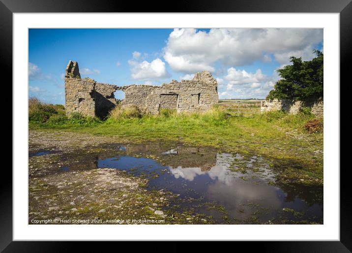 Derelict Building at Aberthaw Framed Mounted Print by Heidi Stewart