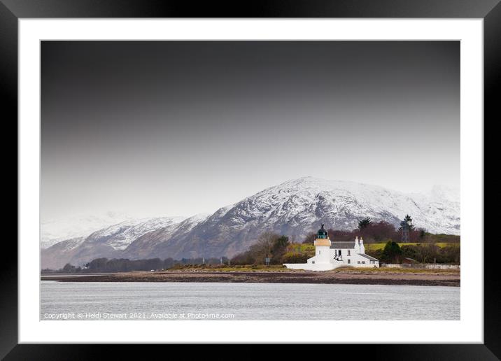 Corran Point Lighthouse Scotland Framed Mounted Print by Heidi Stewart