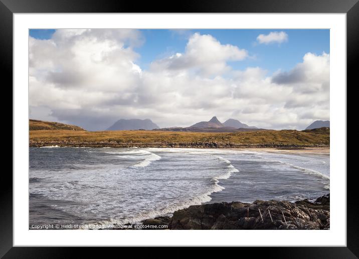 Achnahaird Beach on the Coigach Peninsula Scotland Framed Mounted Print by Heidi Stewart