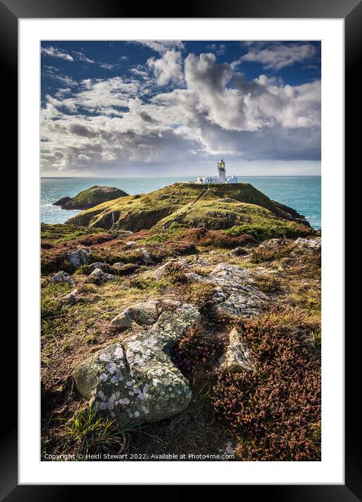 Strumble Head Lighthouse, Pembrokeshire, Wales UK Framed Mounted Print by Heidi Stewart