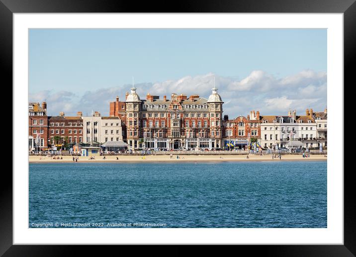 Weymouth Seafront Framed Mounted Print by Heidi Stewart