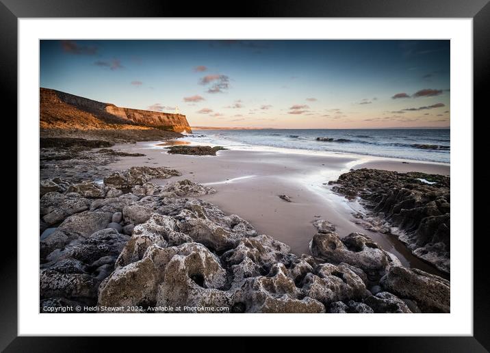 Porthcawl Seafront at Sunset Framed Mounted Print by Heidi Stewart