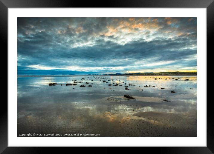 Black Rock Sands Lleyn Peninsula Framed Mounted Print by Heidi Stewart