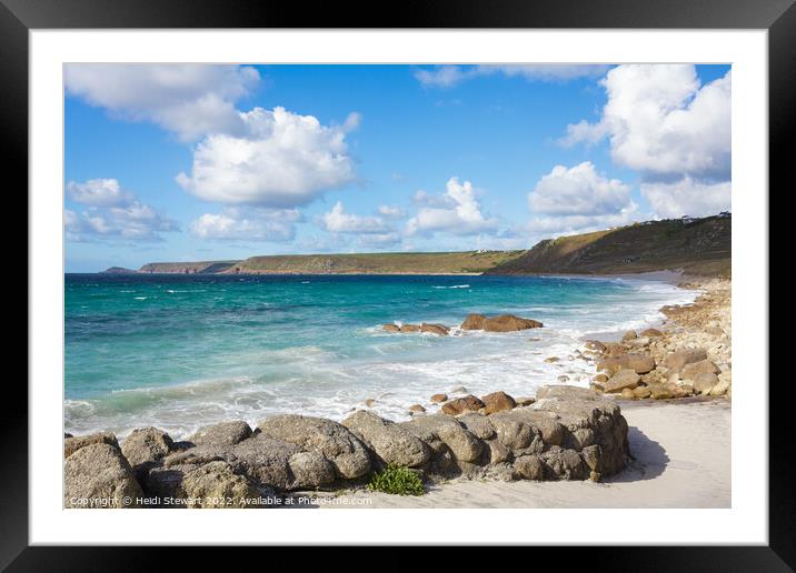 Whitesand Bay, Sennen Cove, Cornwall  Framed Mounted Print by Heidi Stewart