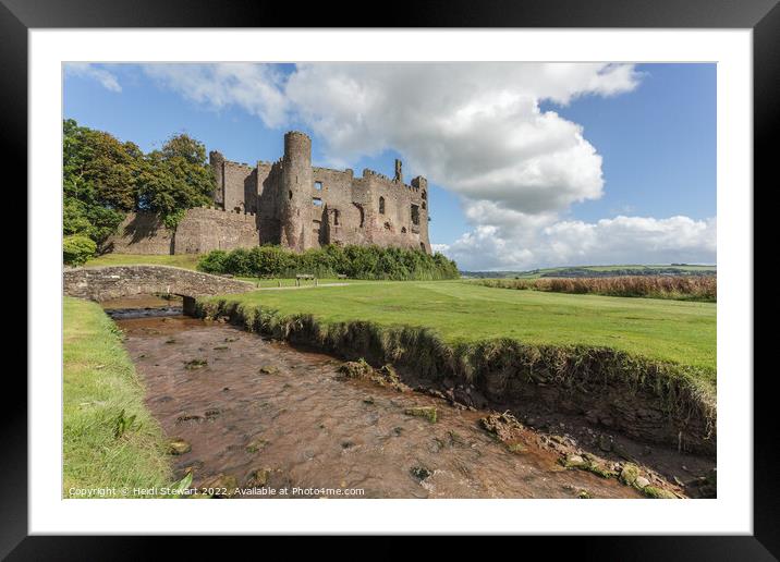 Laugharne Castle, Carmarthenshire, Wales Framed Mounted Print by Heidi Stewart