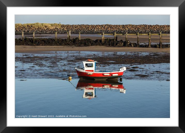 Little Red Fishing Boat Framed Mounted Print by Heidi Stewart