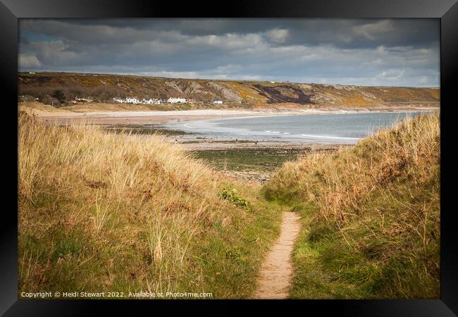 Port Eynon Gower Framed Print by Heidi Stewart