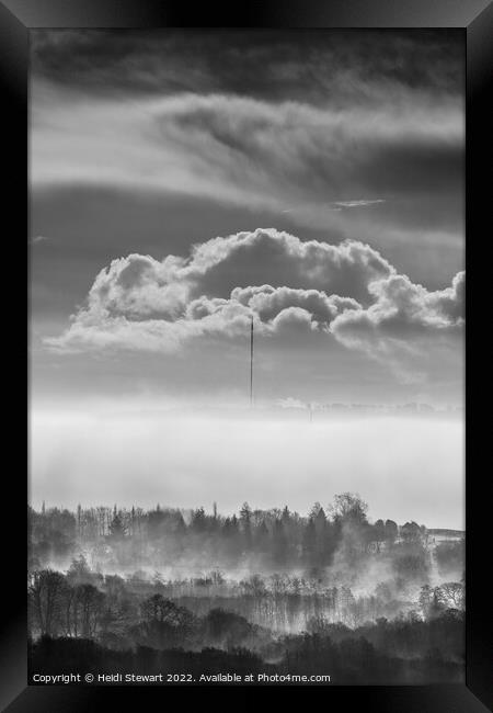 Misty Landscape Cardiff South Wales Framed Print by Heidi Stewart