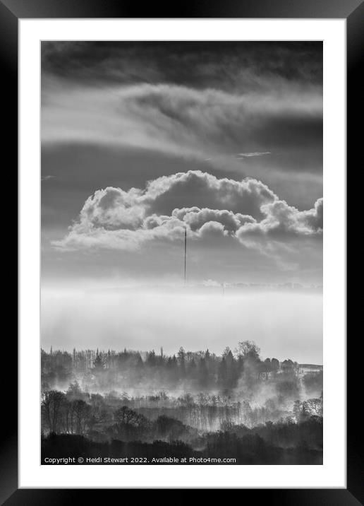 Misty Landscape Cardiff South Wales Framed Mounted Print by Heidi Stewart