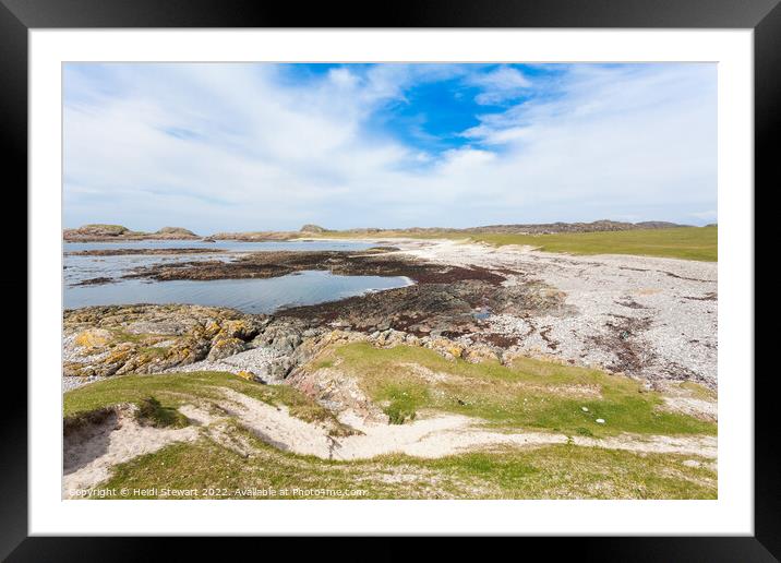 Bay at the Back of the Ocean, Isle of Iona Framed Mounted Print by Heidi Stewart