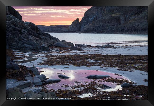 Kilvickeon Beach Sunset Framed Print by Heidi Stewart