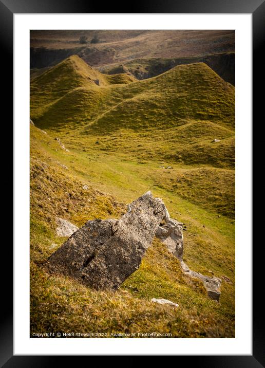 Llangattock Escarpment Framed Mounted Print by Heidi Stewart