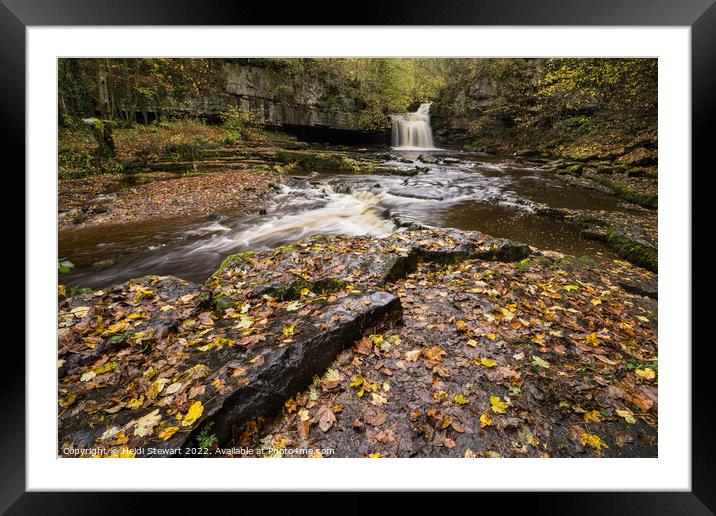 Cauldron Falls, West Burton, Yorkshire Dales Framed Mounted Print by Heidi Stewart