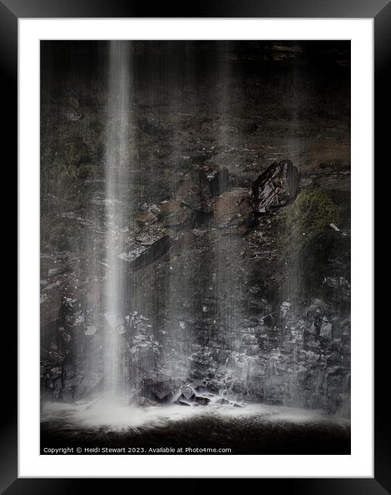 Close Up of Henrhyd Falls Framed Mounted Print by Heidi Stewart