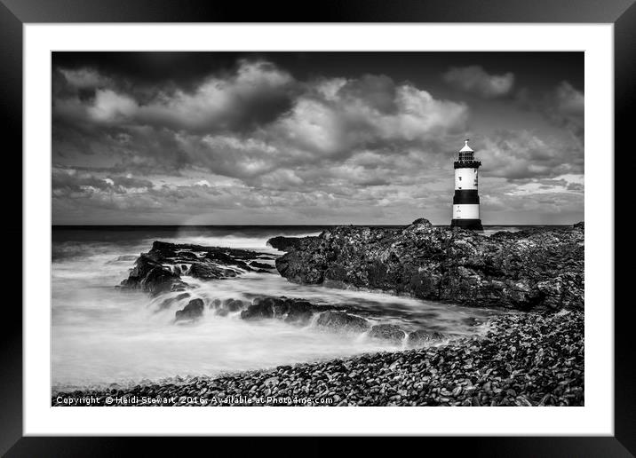 Lighthouse at Penmon Framed Mounted Print by Heidi Stewart