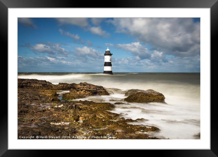 Trwyn Du Lighthouse at Penmon, Anglesey Framed Mounted Print by Heidi Stewart