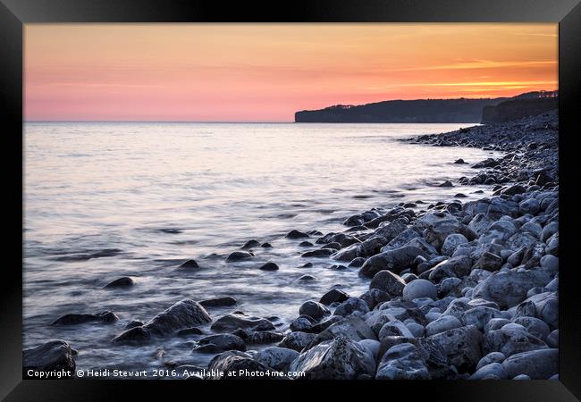 Llantwit Major Sunset, south Wales UK Framed Print by Heidi Stewart