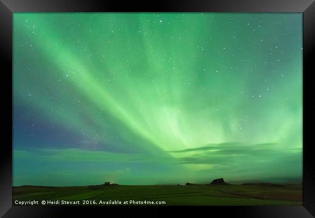 Aurora Borealis Iceland Framed Print by Heidi Stewart