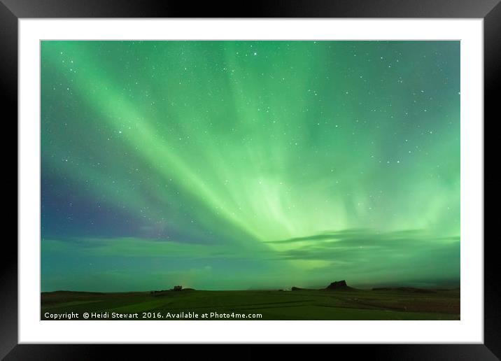 Aurora Borealis Iceland Framed Mounted Print by Heidi Stewart