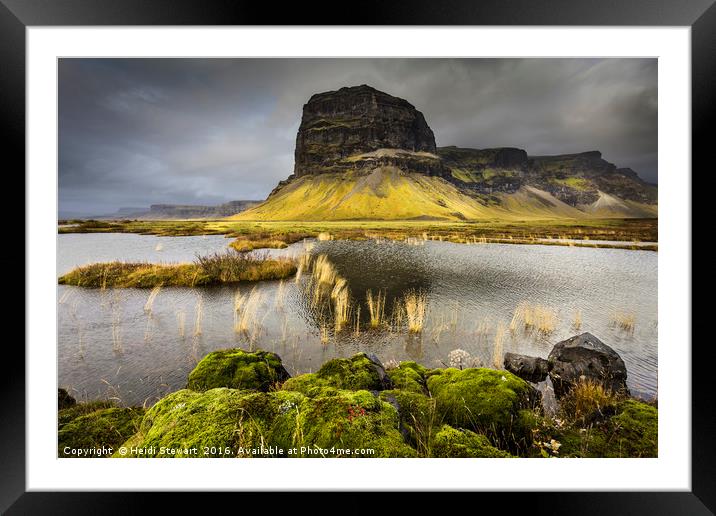 The Giant of Mt Lomagnupur in Iceland Framed Mounted Print by Heidi Stewart