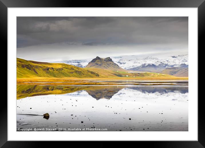 Dyrhólavegur, Iceland Framed Mounted Print by Heidi Stewart