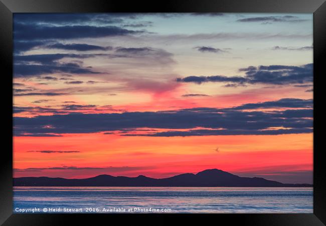 Llyn Peninsula Sunset Framed Print by Heidi Stewart