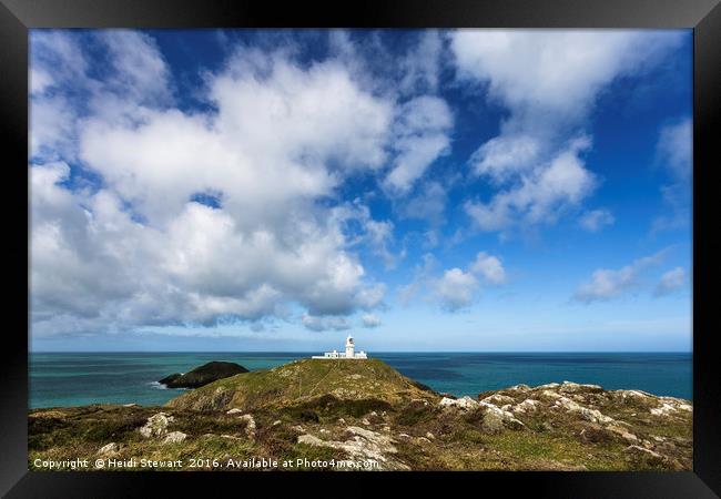 Strumble Head Lighthouse, Pembrokeshire, Wales UK Framed Print by Heidi Stewart