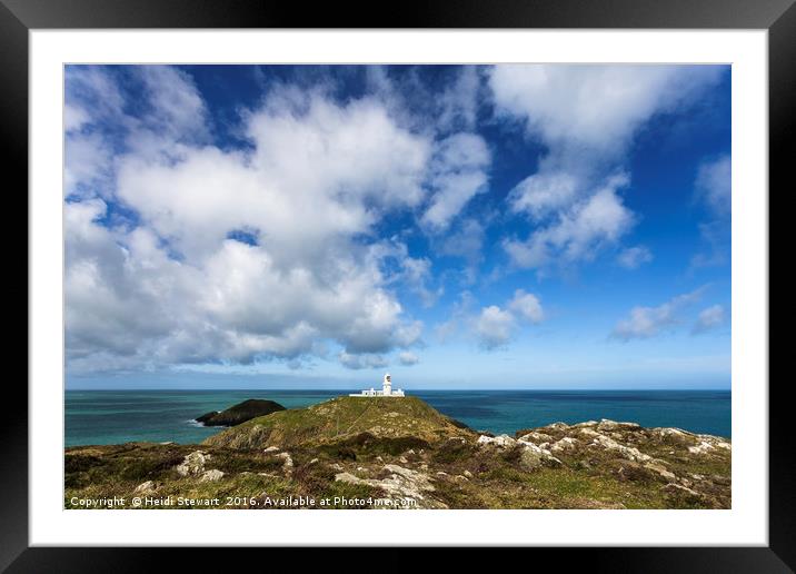 Strumble Head Lighthouse, Pembrokeshire, Wales UK Framed Mounted Print by Heidi Stewart
