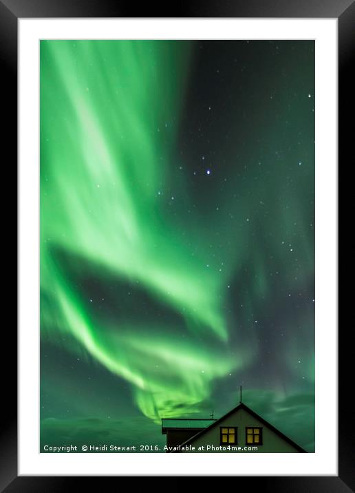 Aurora Borealis, Iceland Framed Mounted Print by Heidi Stewart