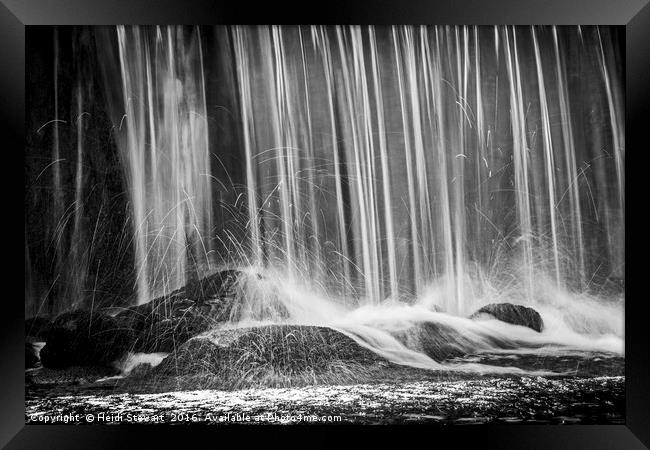 Falls at Llyn Y Fan Fach Framed Print by Heidi Stewart