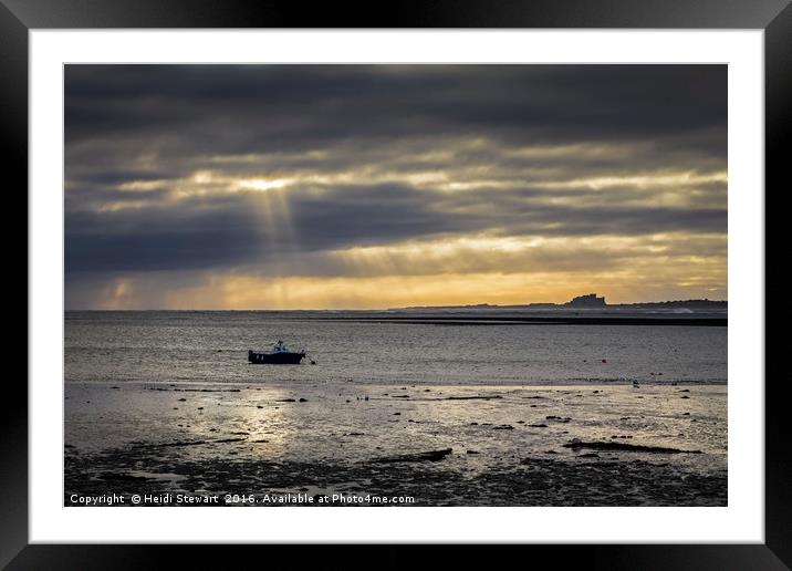 Northumberland Coastal Sunrise Framed Mounted Print by Heidi Stewart