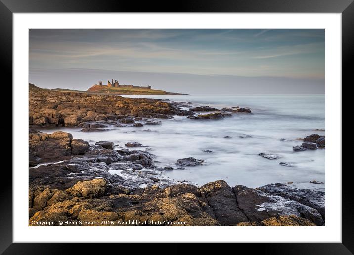 Dunstanburgh Castle Northumberland Framed Mounted Print by Heidi Stewart