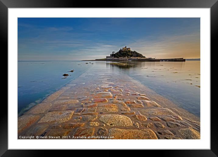 St Michael's Mount and Causeway Framed Mounted Print by Heidi Stewart