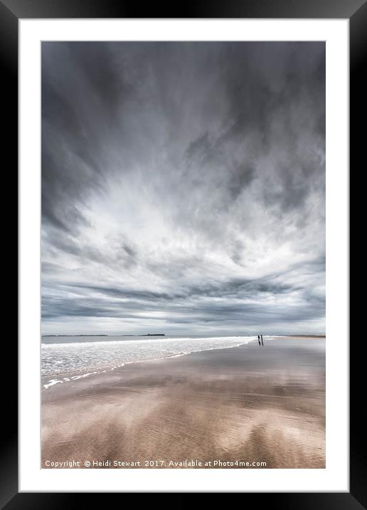 Bamburgh Beach, Northumberland Framed Mounted Print by Heidi Stewart