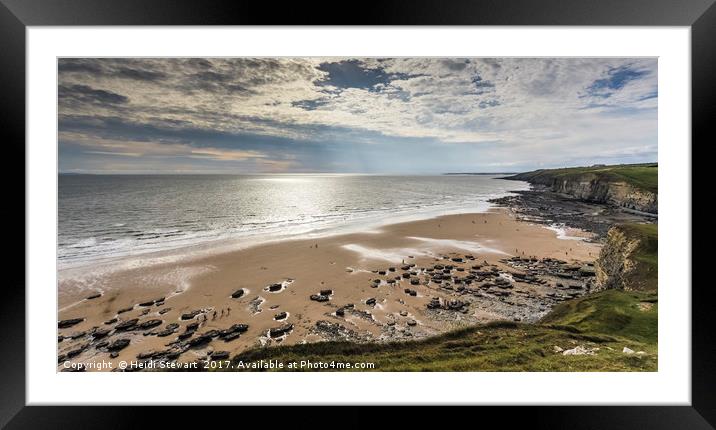 Dunraven Bay Glamorgan Coast Framed Mounted Print by Heidi Stewart